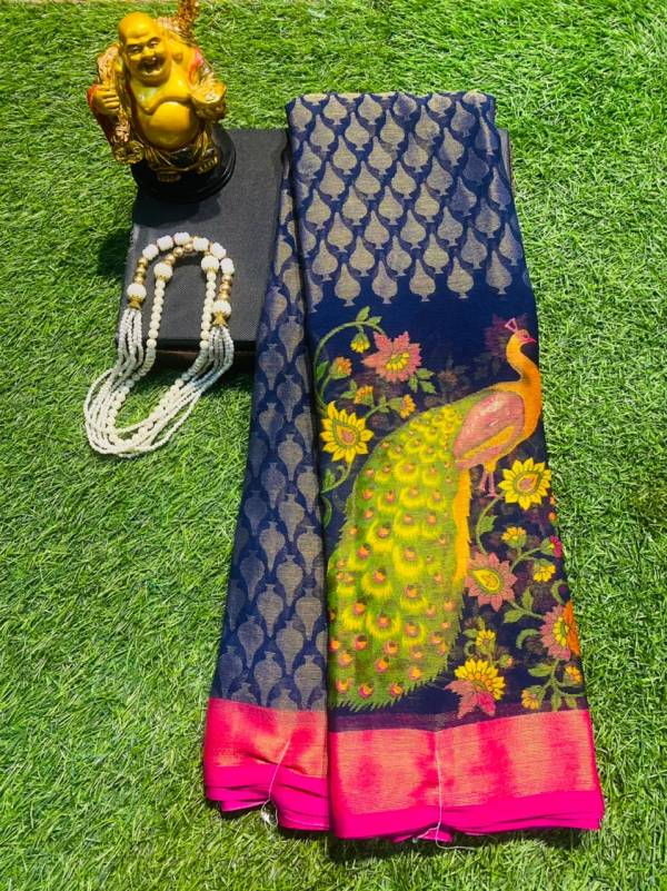 Monalisha 47 Printed Chiffon Brasso Fancy Ethnic Wear Designer Saree Collection